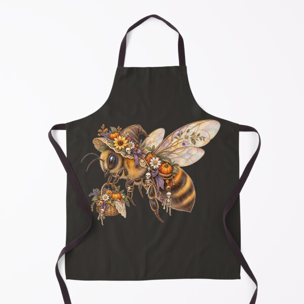 Item preview, Cottagecore Skeleton Honeybee Watercolor Art – Whimsical Halloween Garden Print€ designed and sold by MagicMakerPh.