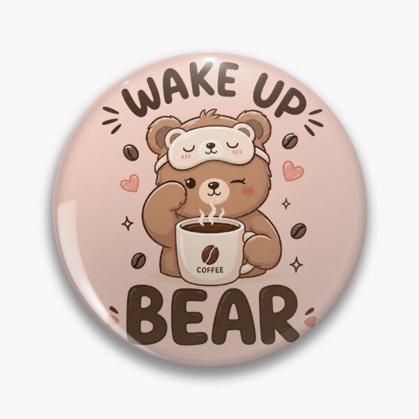 Item preview, Wake Up Bear – Cute Coffee Bear Kawaii Morning Coffee Lover Design designed and sold by Sanika arts .