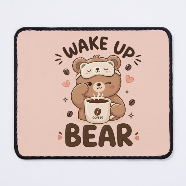 Item preview, Wake Up Bear – Cute Coffee Bear Kawaii Morning Coffee Lover Design designed and sold by Sanika arts .