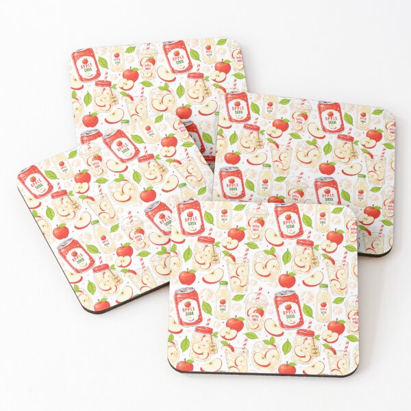 Item preview, Cute Apple Soda Drink Seamless Pattern designed and sold by KJackArtwork.