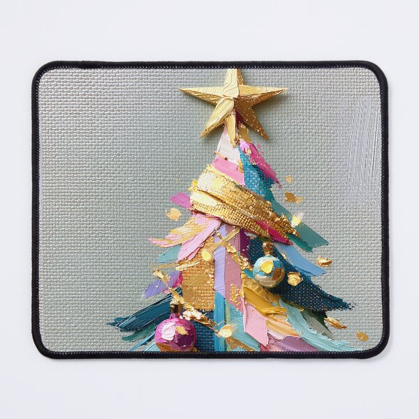 Item preview, Colorful Impasto Textured Christmas Tree Art designed and sold by colorful-white.