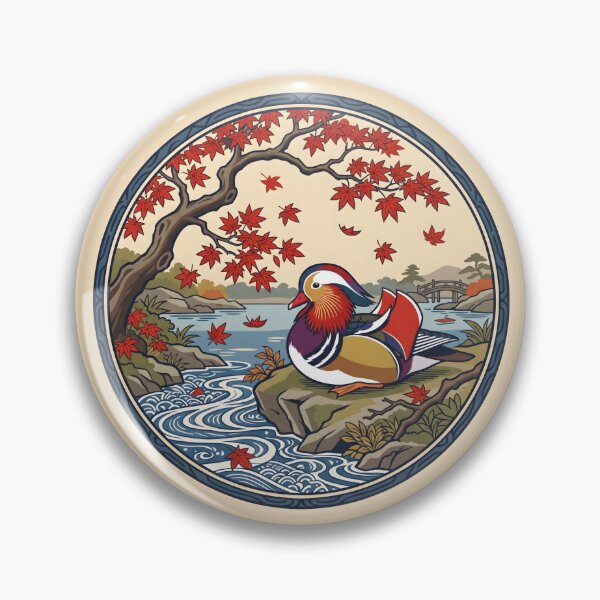 Item preview, Mandarin Duck Garden - Asian Nature Aesthetic designed and sold by SplashTastic.