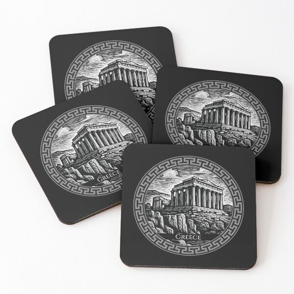 Item preview, Greece Vintage Woodcut Art designed and sold by Thistle-TShop.