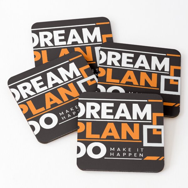 Item preview, Dream Plan – Motivational Inspirational Typography Design designed and sold by VasiArtLab.