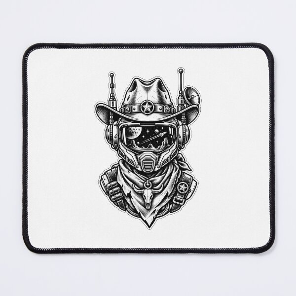 Item preview, Futuristic Space Cowboy Emblem designed and sold by AuudiVasustudio.