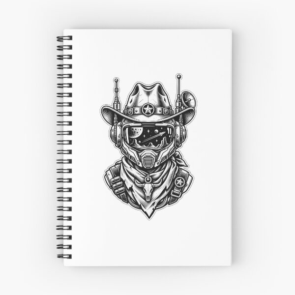 Item preview, Futuristic Space Cowboy Emblem designed and sold by AuudiVasustudio.