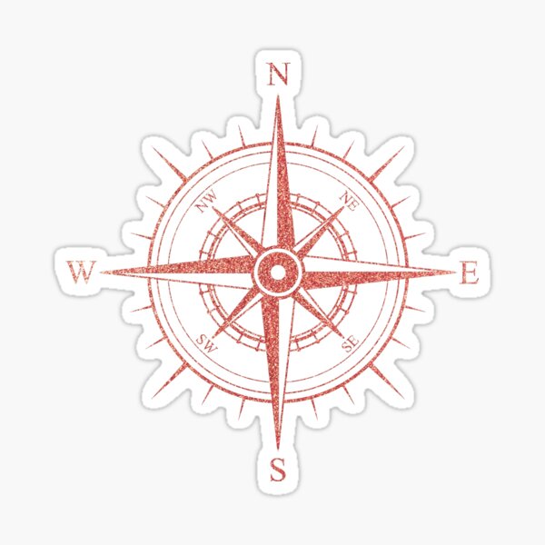 Rose Winds Compass Symbol Sticker
