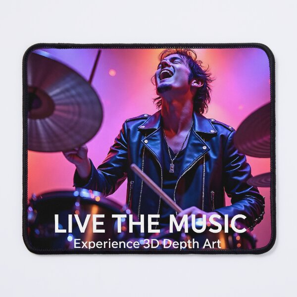 Item preview, Live The Music Drum Kit Poster: 3D Lenticular Pop Out Concert Canvas designed and sold by Creative-RE.