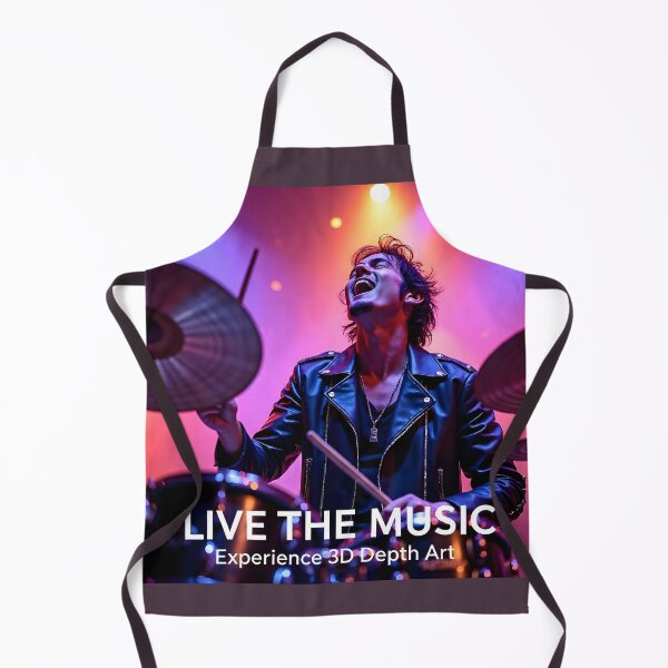 Item preview, Live The Music Drum Kit Poster: 3D Lenticular Pop Out Concert Canvas designed and sold by Creative-RE.