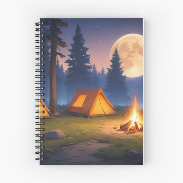 Item preview, Nighttime Forest Camping under the Full Moon designed and sold by Kochainn.