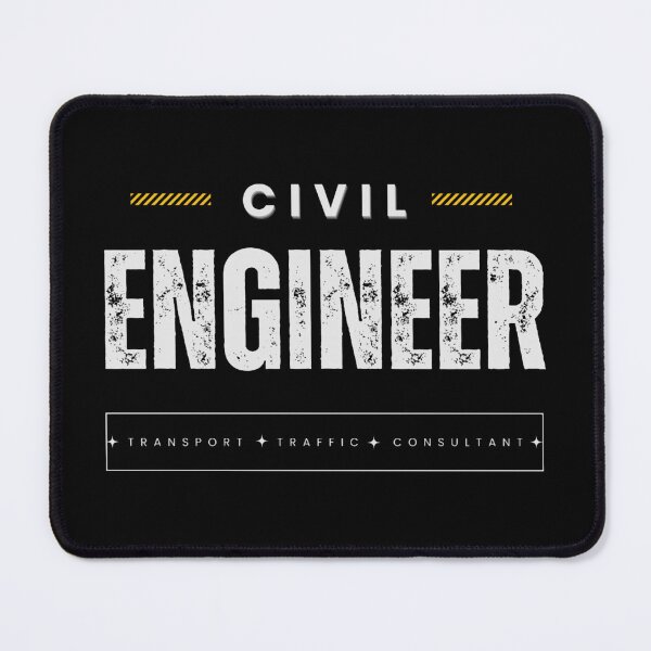 Item preview, civil transport engineer white on black designed and sold by MishelleGeorg0.
