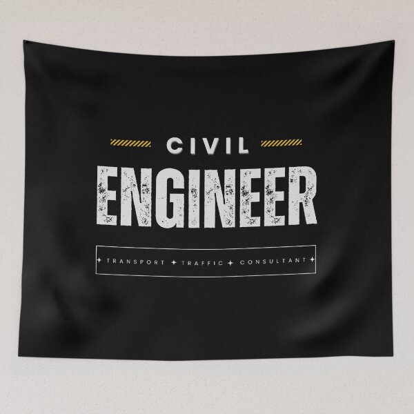 Item preview, civil transport engineer white on black designed and sold by MishelleGeorg0.