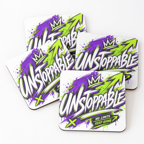 Item preview, Unstoppable – Motivational Powerful Typography Design designed and sold by VasiArtLab.