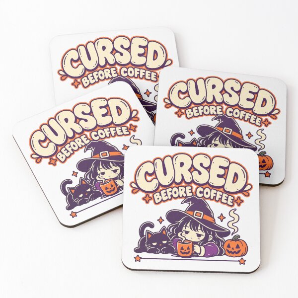 Item preview, Cursed Before Coffee Shirt, Spooky Season Coffee Ritual designed and sold by PhylonBoxx.