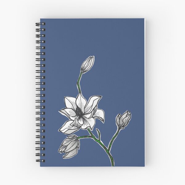 Item preview, Flowers in white, black and green, hand-drawn, minimalist style designed and sold by Senschry.