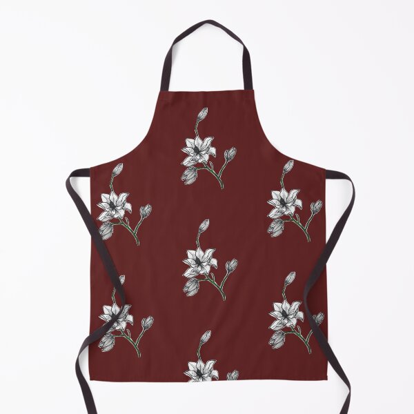 Item preview, Flowers in white, black and green, hand-drawn, minimalist style designed and sold by Senschry.