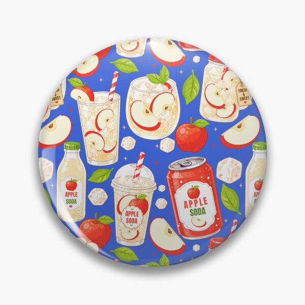 Item preview, Cute Apple Soda Drink Seamless Pattern designed and sold by KJackArtwork.