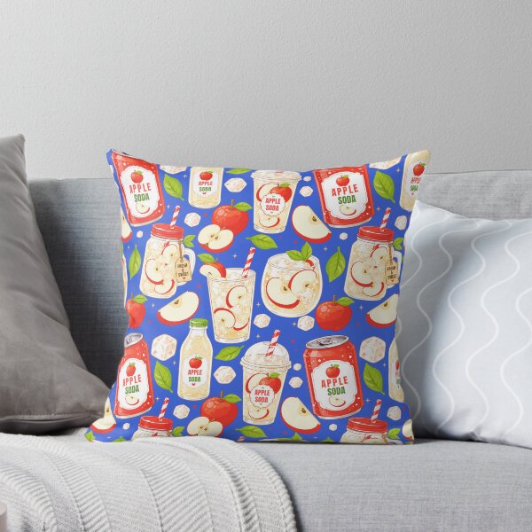 Item preview, Cute Apple Soda Drink Seamless Pattern designed and sold by KJackArtwork.