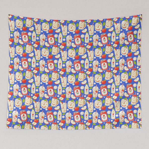 Item preview, Cute Apple Soda Drink Seamless Pattern designed and sold by KJackArtwork.