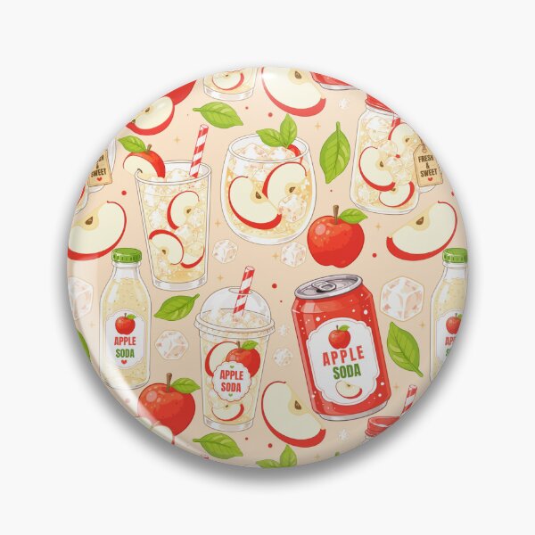 Item preview, Cute Apple Soda Drink Seamless Pattern designed and sold by KJackArtwork.