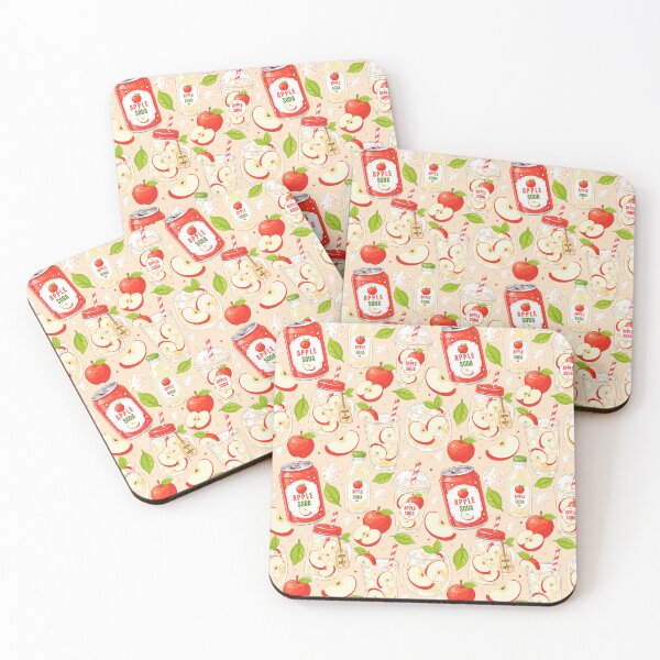 Item preview, Cute Apple Soda Drink Seamless Pattern designed and sold by KJackArtwork.