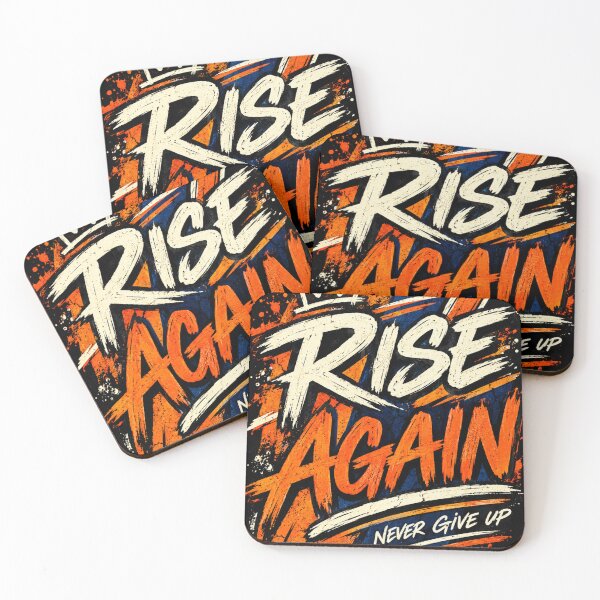 Item preview, Rise Again – Motivational Inspirational Typography Design designed and sold by VasiArtLab.