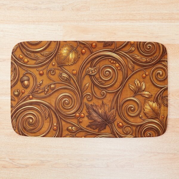 Item preview, Vintage Autumn Leaves Acorn Ornamental Pattern designed and sold by FashioonTrends.