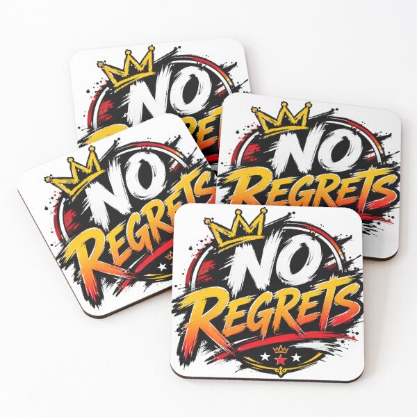 Item preview, No Regrets – Bold Motivational Typography designed and sold by MR4me.