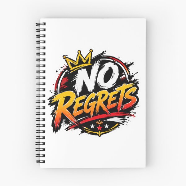 Item preview, No Regrets – Bold Motivational Typography designed and sold by MR4me.