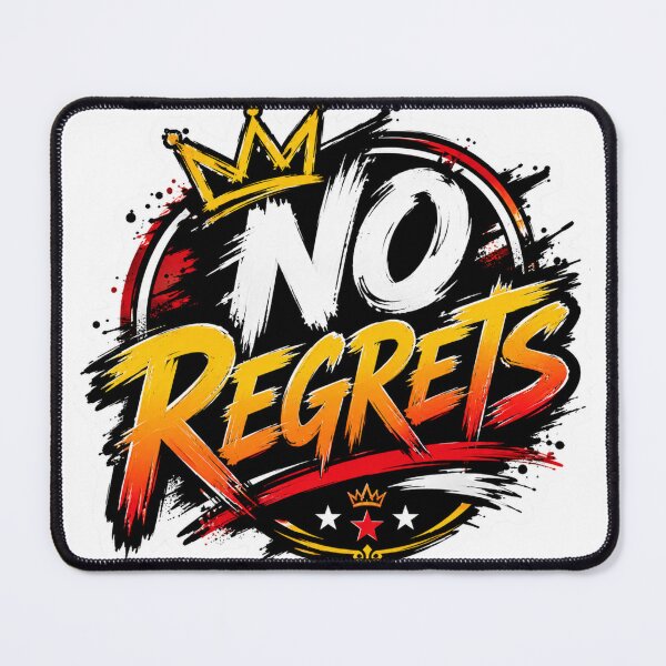 Item preview, No Regrets – Bold Motivational Typography designed and sold by MR4me.