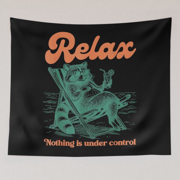 Item preview, raccon relax funny design designed and sold by CharlieConon.