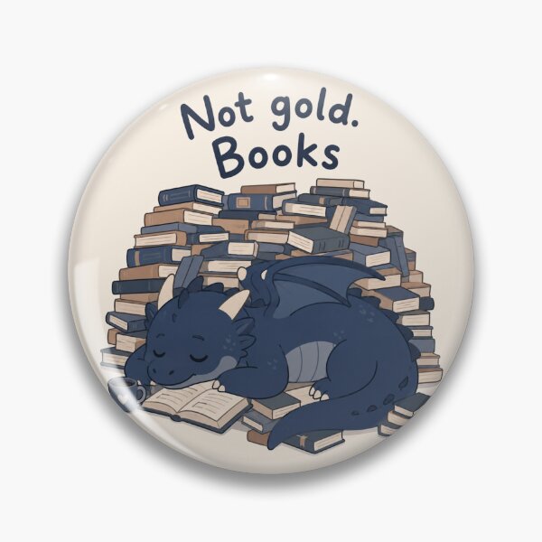 Item preview, Not Gold Books Dragon Book Hoarder Funny Fantasy Reader designed and sold by Yellowriversss.