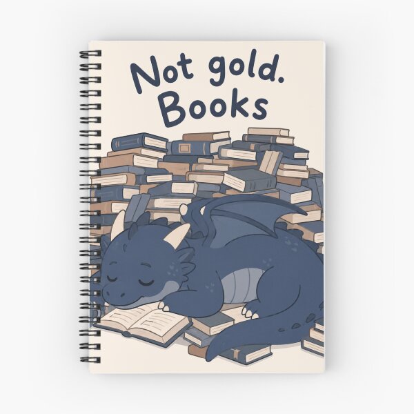 Item preview, Not Gold Books Dragon Book Hoarder Funny Fantasy Reader designed and sold by Yellowriversss.