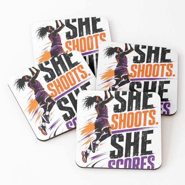 Item preview,  She Shoots She Scores Women's Basketball Inspirational Graphic designed and sold by CKADigital.