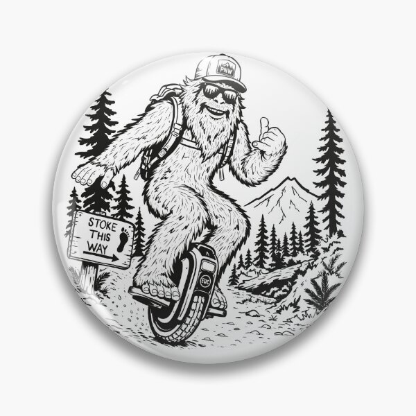 Item preview, Stoke this Way~Sasquatch on Electric Unicycle designed and sold by Catherine Harrison.