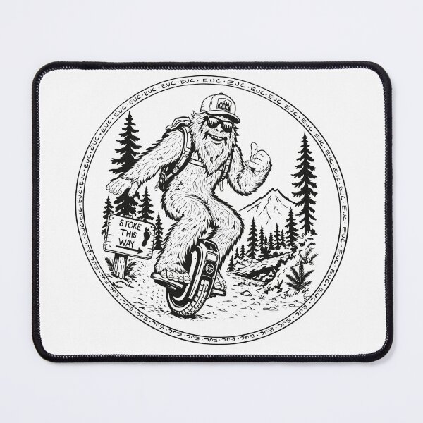 Item preview, Stoke this Way~Sasquatch on Electric Unicycle designed and sold by Catherine Harrison.