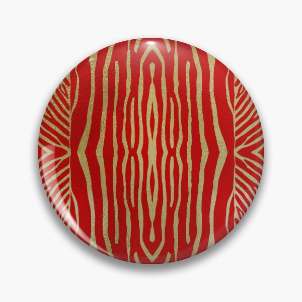 Item preview, Hand drawn red and gold zebra stripes designed and sold by Anne Londez Studio.