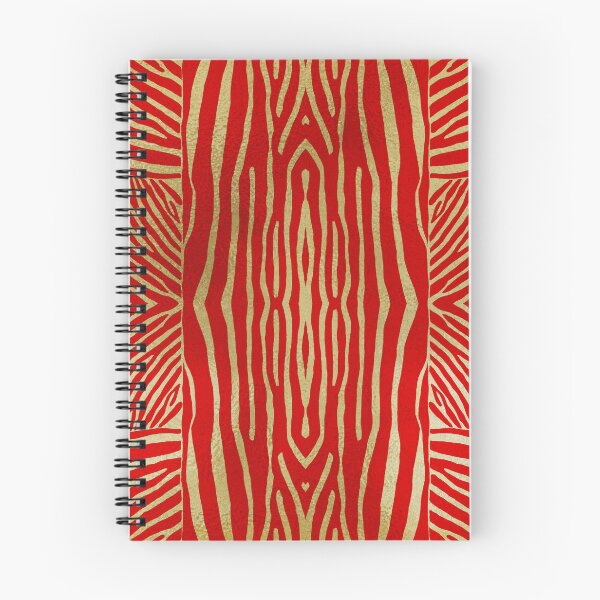 Item preview, Hand drawn red and gold zebra stripes designed and sold by Anne Londez Studio.