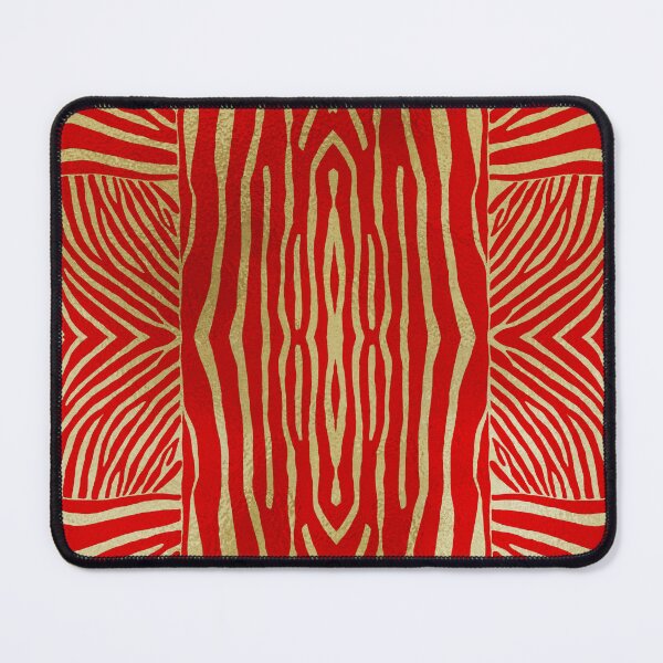 Item preview, Hand drawn red and gold zebra stripes designed and sold by Anne Londez Studio.