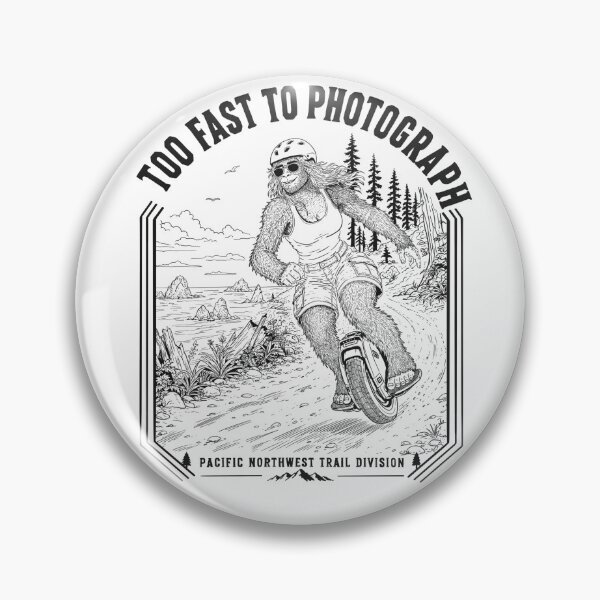 Item preview, Too Fast to Photograph~Sasquatch on Electric Unicycle designed and sold by Catherine Harrison.