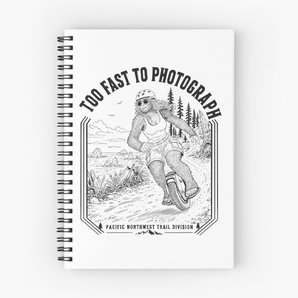Item preview, Too Fast to Photograph~Sasquatch on Electric Unicycle designed and sold by Catherine Harrison.