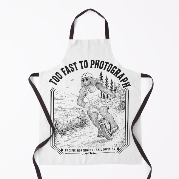 Item preview, Too Fast to Photograph~Sasquatch on Electric Unicycle designed and sold by Catherine Harrison.