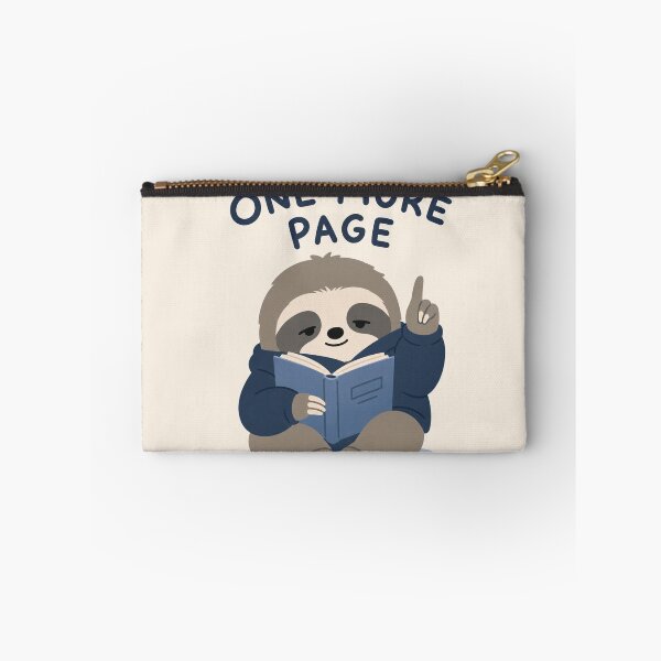Item preview, One More Page Funny Sloth Reading Introvert Book Lover Sticker designed and sold by Yellowriversss.