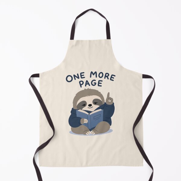 Item preview, One More Page Funny Sloth Reading Introvert Book Lover Sticker designed and sold by Yellowriversss.