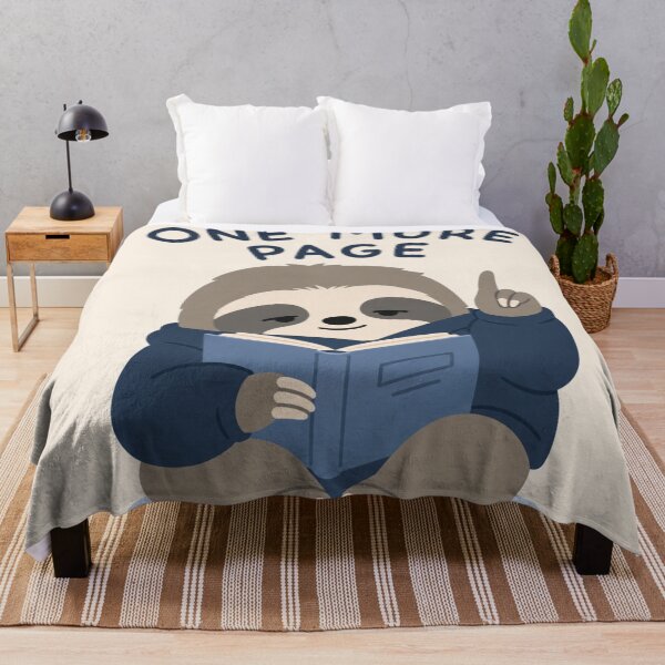 Item preview, One More Page Funny Sloth Reading Introvert Book Lover Sticker designed and sold by Yellowriversss.
