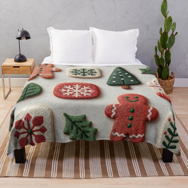 Item preview, Festive Holiday Gingerbread Cookie Pattern designed and sold by colorful-white.