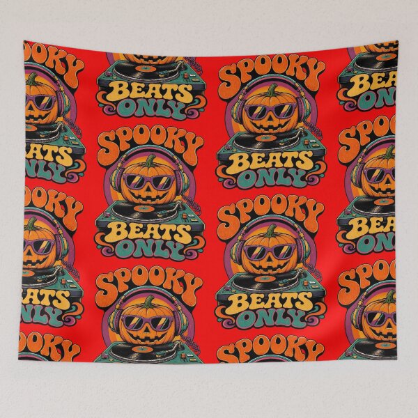 Item preview, Spooky Beats Only | Vintage Halloween DJ Pumpkin designed and sold by LUKOWEAR.