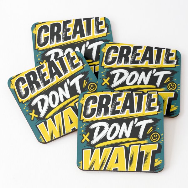 Item preview, Don't Wait – Motivational Inspirational Typography Design designed and sold by VasiArtLab.