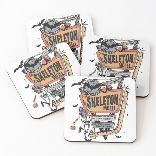 Item preview, Skeleton Motel Vintage Halloween designed and sold by roartusa.