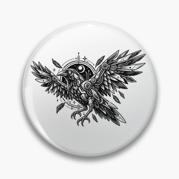 Item preview, Cybernetic Raven Cosmic Guardian designed and sold by AuudiVasustudio.